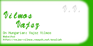 vilmos vajsz business card